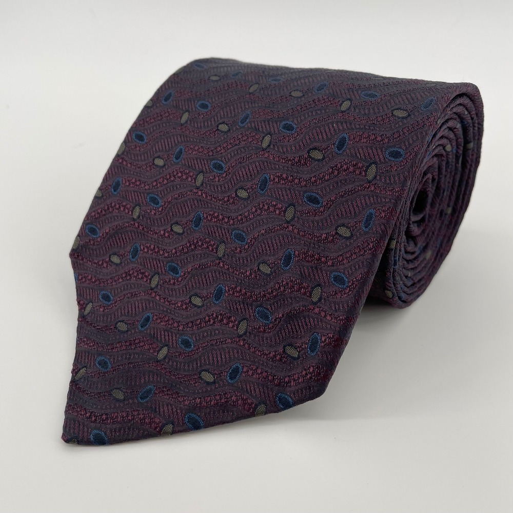Robert Talbott Studio Tie Men's Extra Long Multicolored Geometric Silk Hand Sewn - Picture 1 of 4
